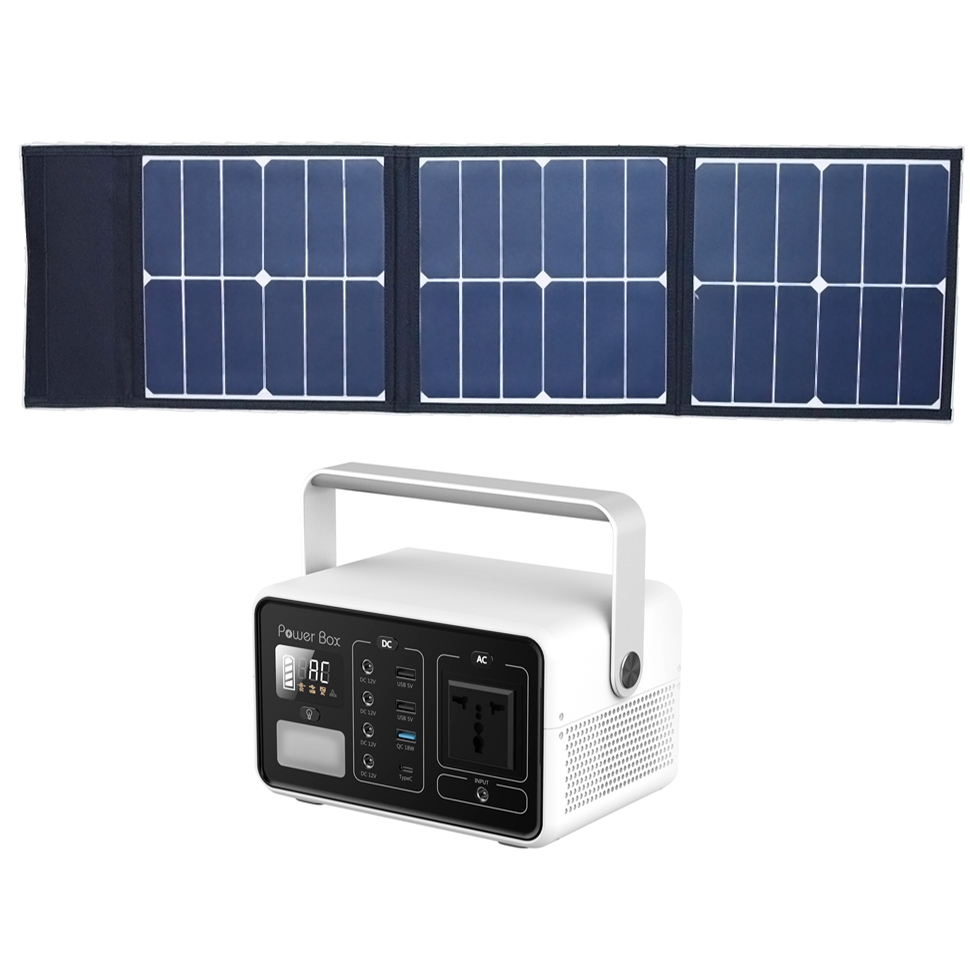 太阳能发电机便携式可折叠太阳能电池板110V 220V 200W便携式太阳能发电机便携式电站