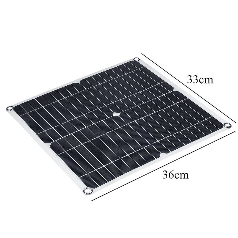 12W 20W 25W 35W Small Portable Solar Panel USB 5V DC 12V Waterproof Car Battery Charger Camping RV H